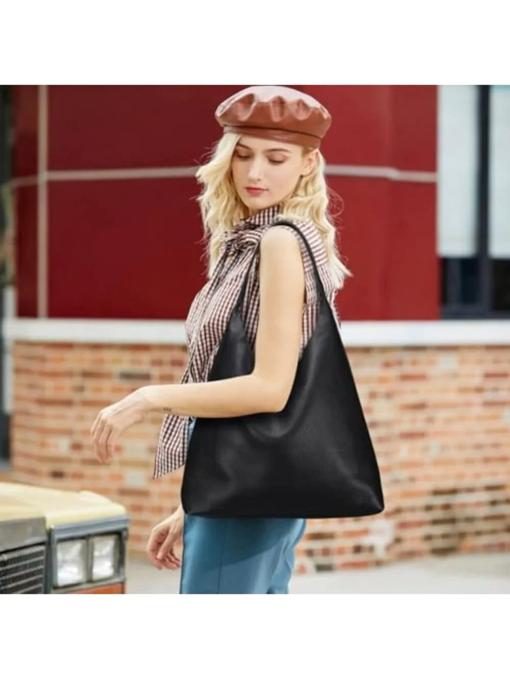 Soft Vegan Leather Hobo Bag for Women | Slouchy Tote Handbag for Work & Travel